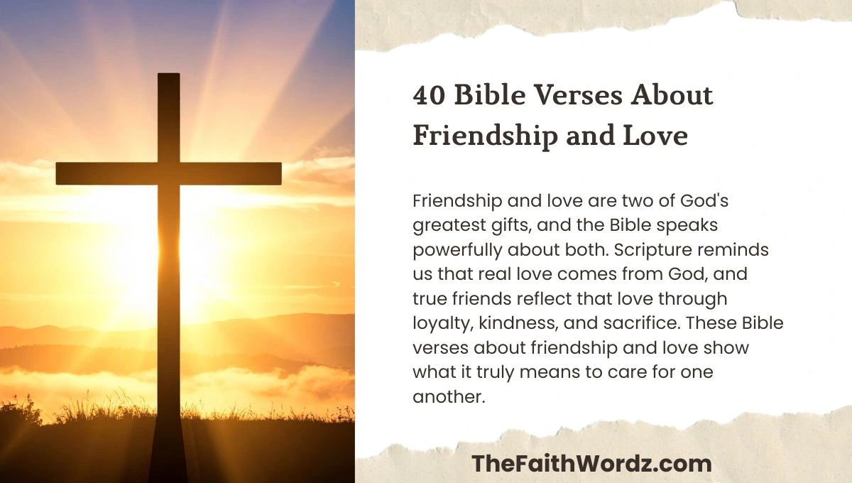 40 Bible Verses About Friendship and Love