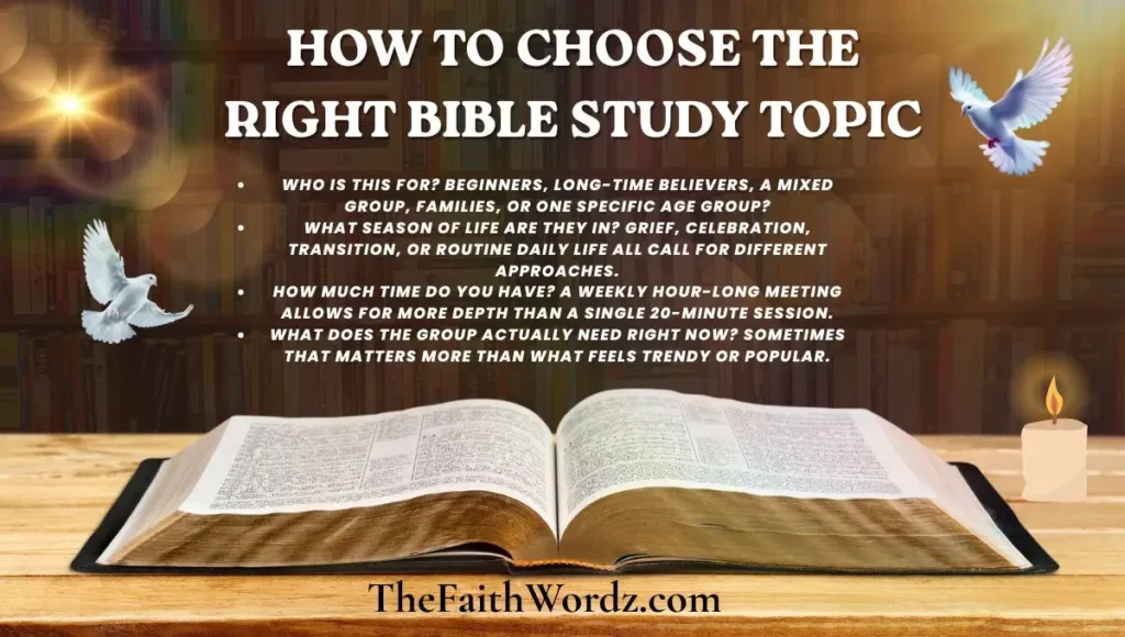 How to Choose the Right Bible Study Topic