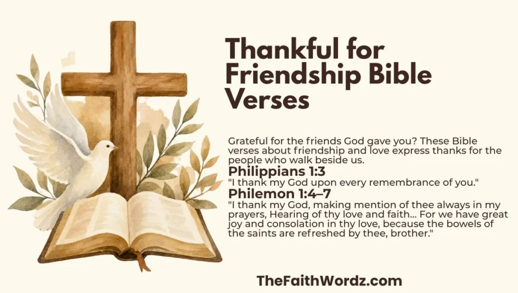 Thankful for Friendship Bible Verses