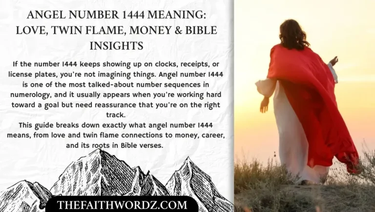 Angel Number 1444 Meaning: Love, Twin Flame, Money & Bible Insights