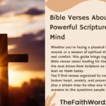 Bible Verses About Healing – Powerful Scriptures for Body, Mind & Soul