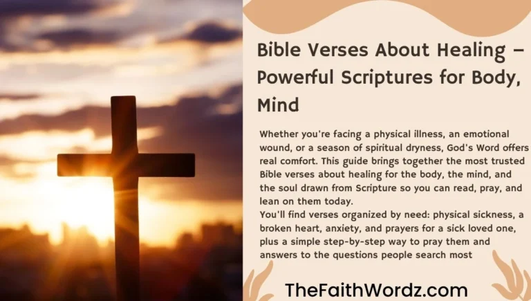 Bible Verses About Healing – Powerful Scriptures for Body, Mind & Soul