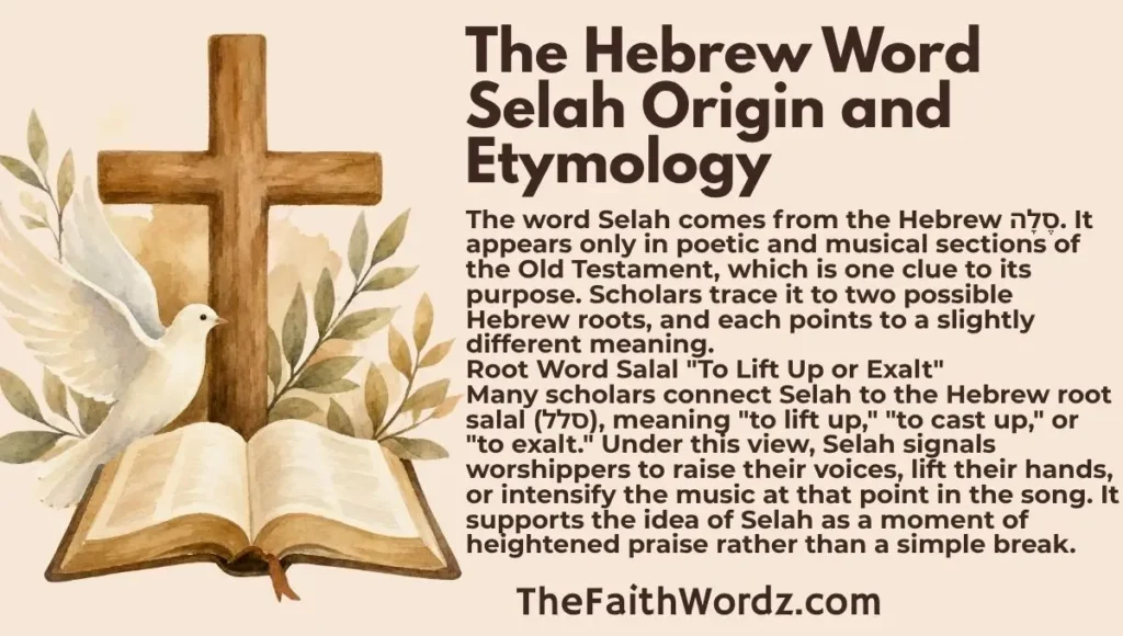 The Hebrew Word Selah Origin and Etymology