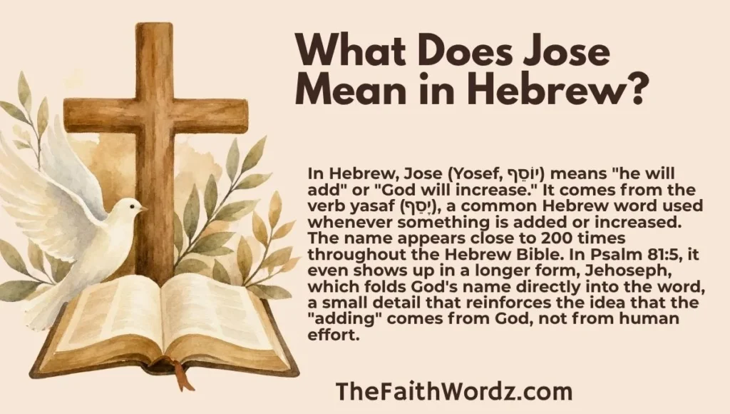 What Does Jose Mean in Hebrew?