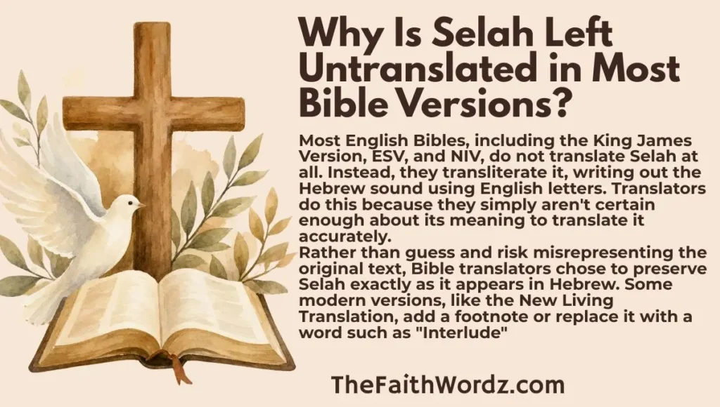 Why Is Selah Left Untranslated in Most Bible Versions?