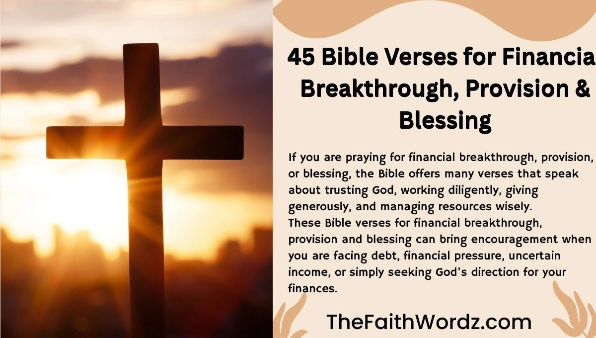 45 Bible Verses for Financial Breakthrough, Provision & Blessing