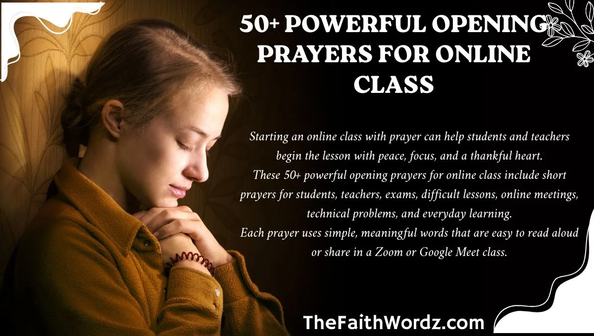 50+ Powerful Opening Prayers for Online Class