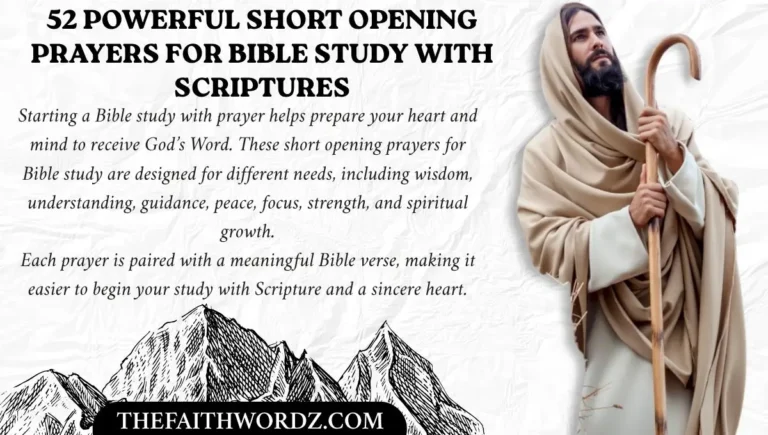 52 Powerful Short Opening Prayers for Bible Study with Scriptures