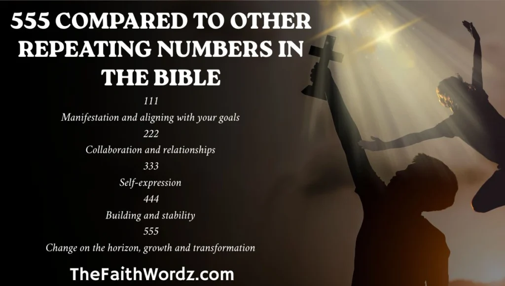 555 Compared to Other Repeating Numbers in the Bible