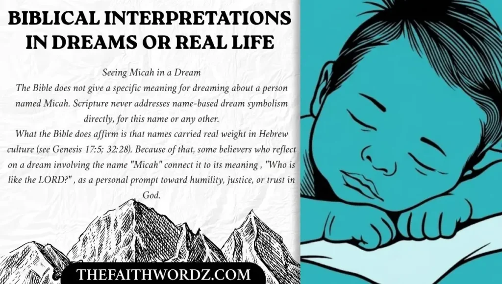 Biblical Interpretations in Dreams or Real Life
