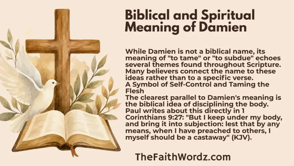 Biblical and Spiritual Meaning of Damien