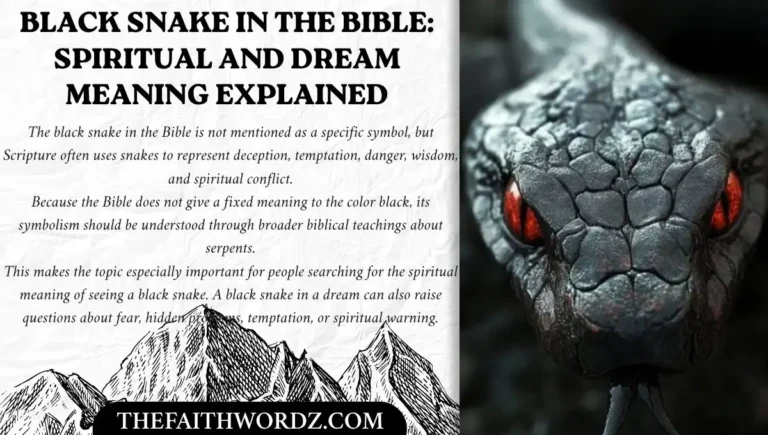 Black Snake in the Bible: Spiritual and Dream Meaning Explained