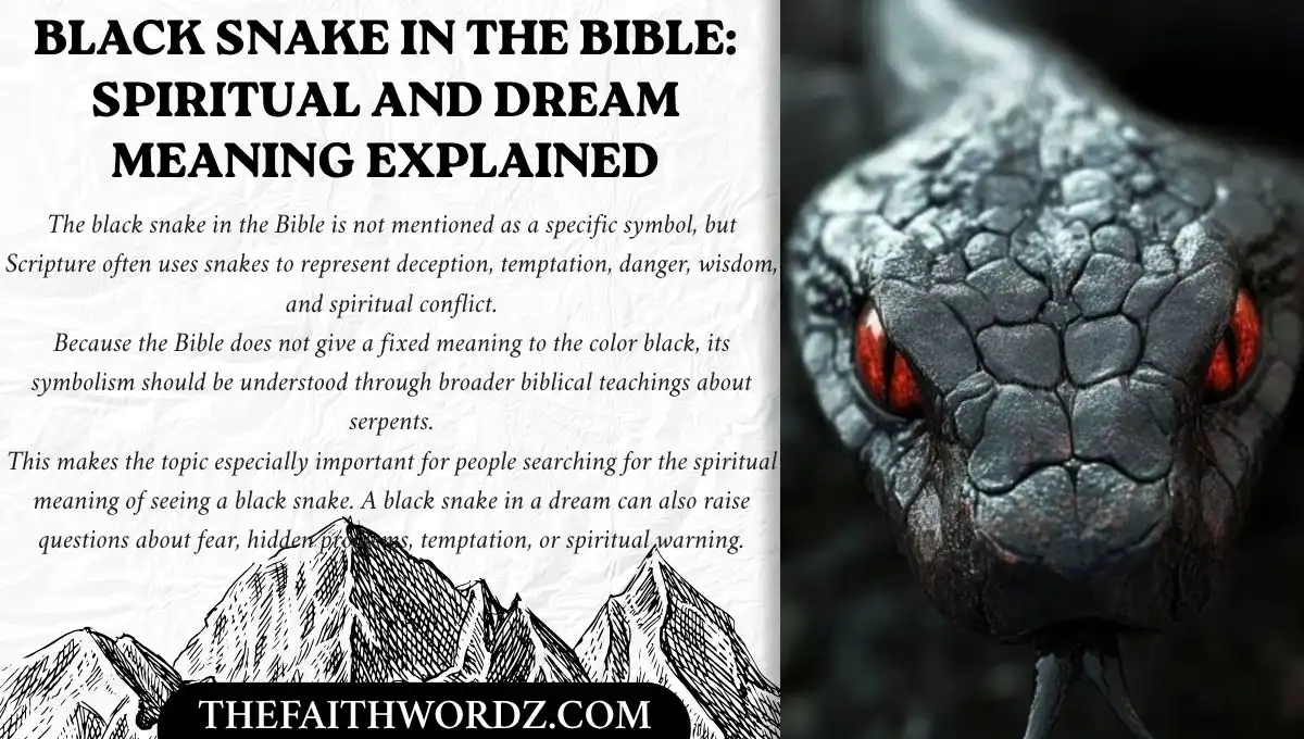 Black Snake in the Bible: Spiritual and Dream Meaning Explained