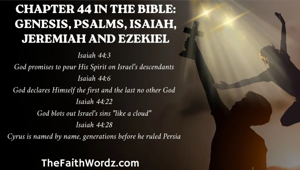 Chapter 44 in the Bible: Genesis, Psalms, Isaiah, Jeremiah and Ezekiel