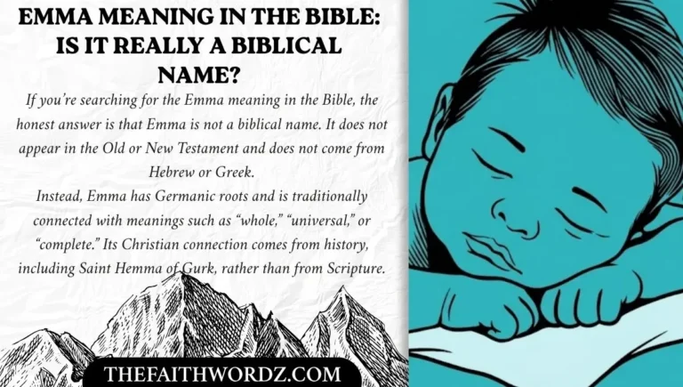 Emma Meaning in the Bible: Is It Really a Biblical Name?