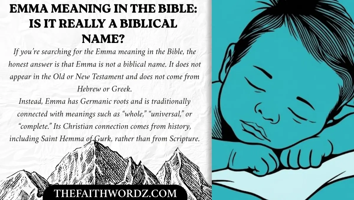 Emma Meaning in the Bible: Is It Really a Biblical Name?