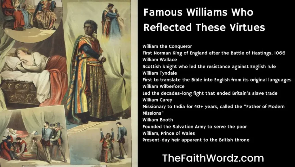 Famous Williams Who Reflected These Virtues