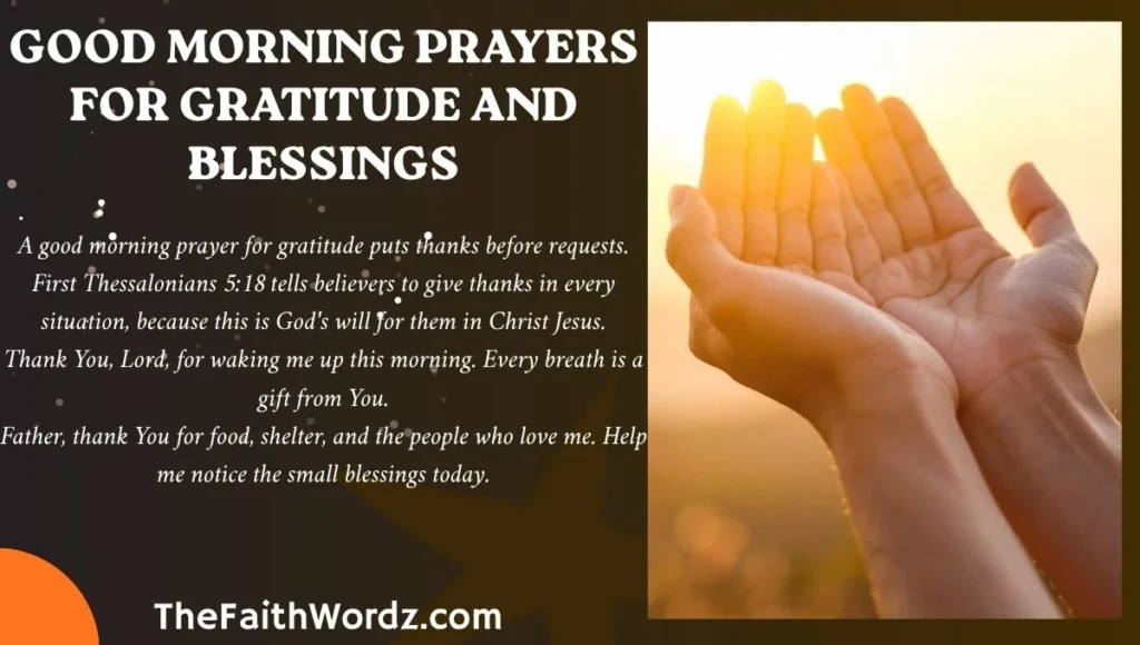 Good Morning Prayers for Gratitude and Blessings