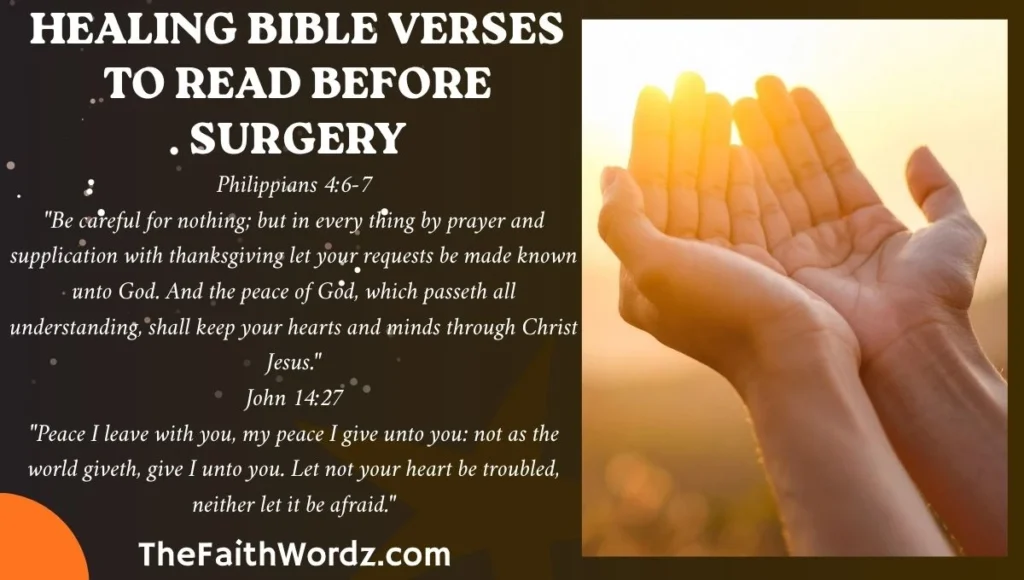 Healing Bible Verses to Read Before Surgery