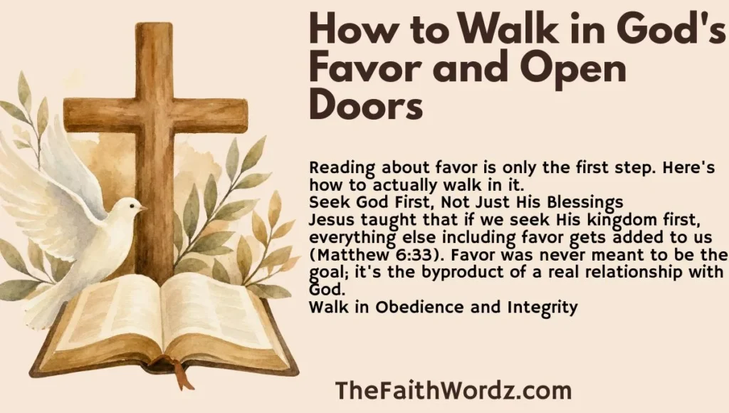 How to Walk in God's Favor and Open Doors