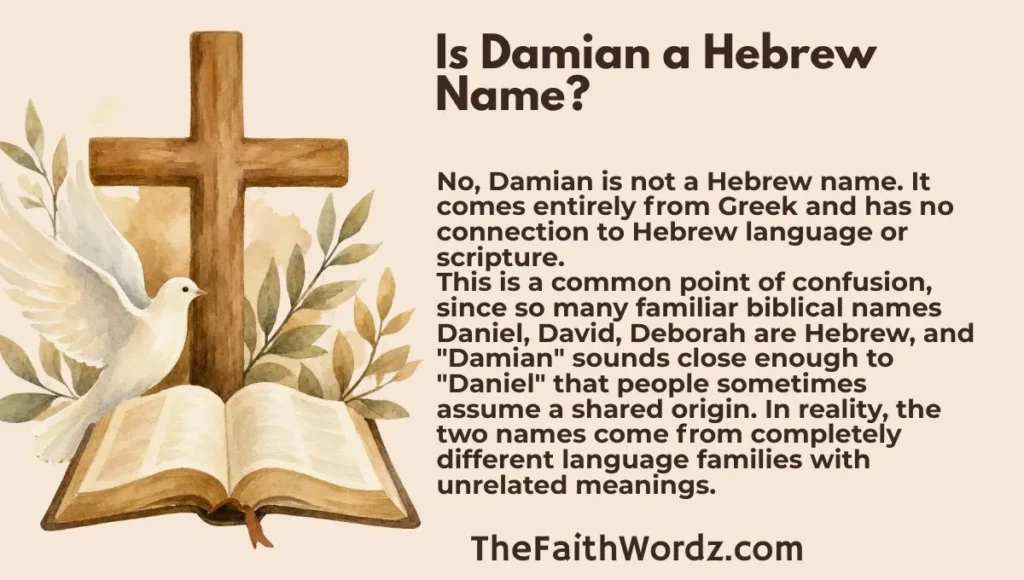 Is Damian a Hebrew Name?