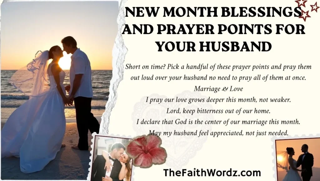 New Month Blessings and Prayer Points for Your Husband