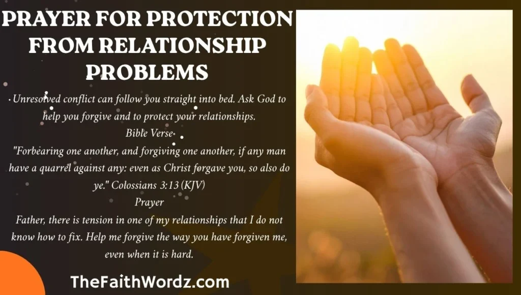 Prayer for Protection from Relationship Problems