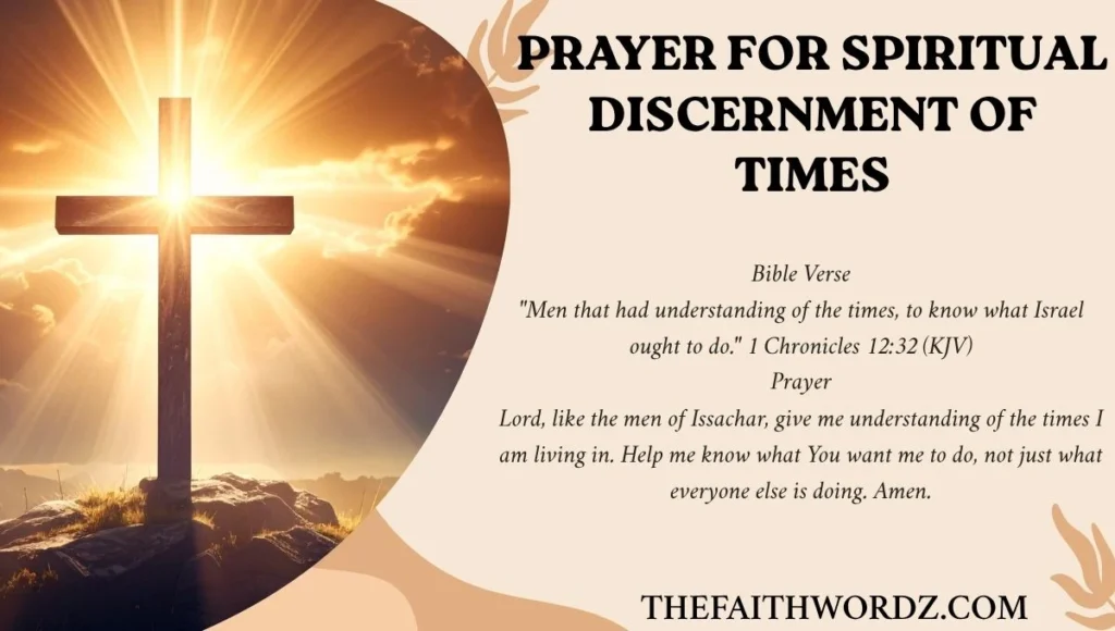 Prayer for Spiritual Discernment of Times