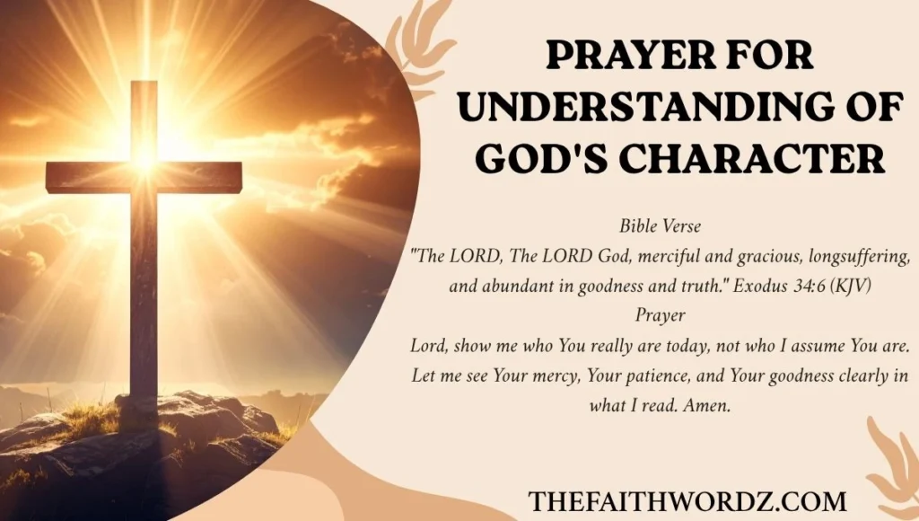 Prayer for Understanding of God's Character