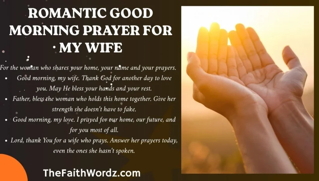 Romantic Good Morning Prayer For My Wife