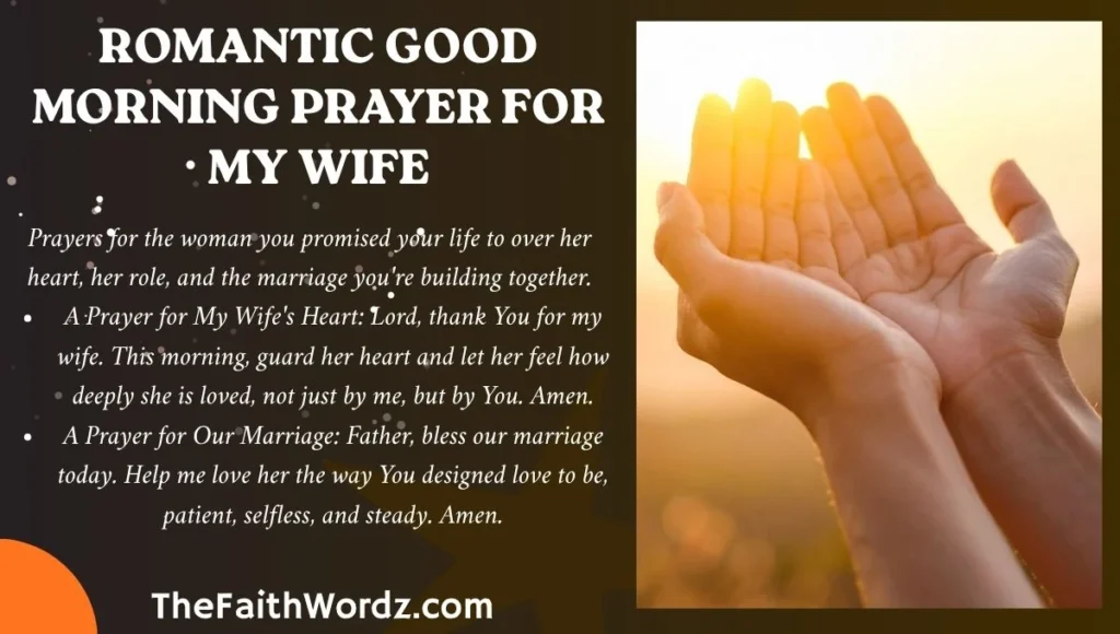 Romantic Good Morning Prayer for My Wife
