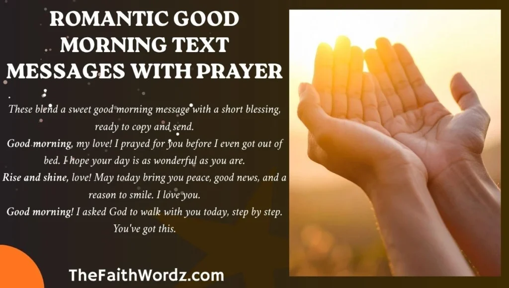 Romantic Good Morning Text Messages With Prayer