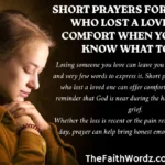 Short Prayers for Someone Who Lost a Loved One: Comfort When You Don't Know What to Say