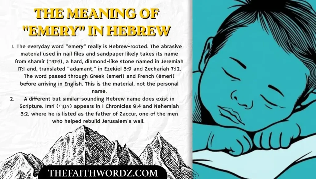 The Meaning of "Emery" in Hebrew