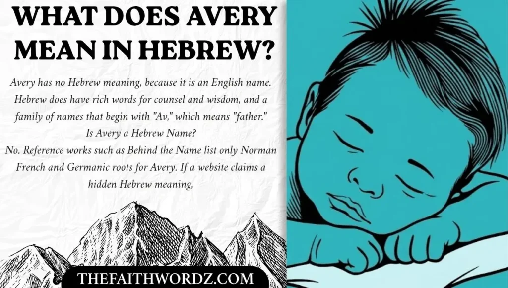 What Does Avery Mean in Hebrew?