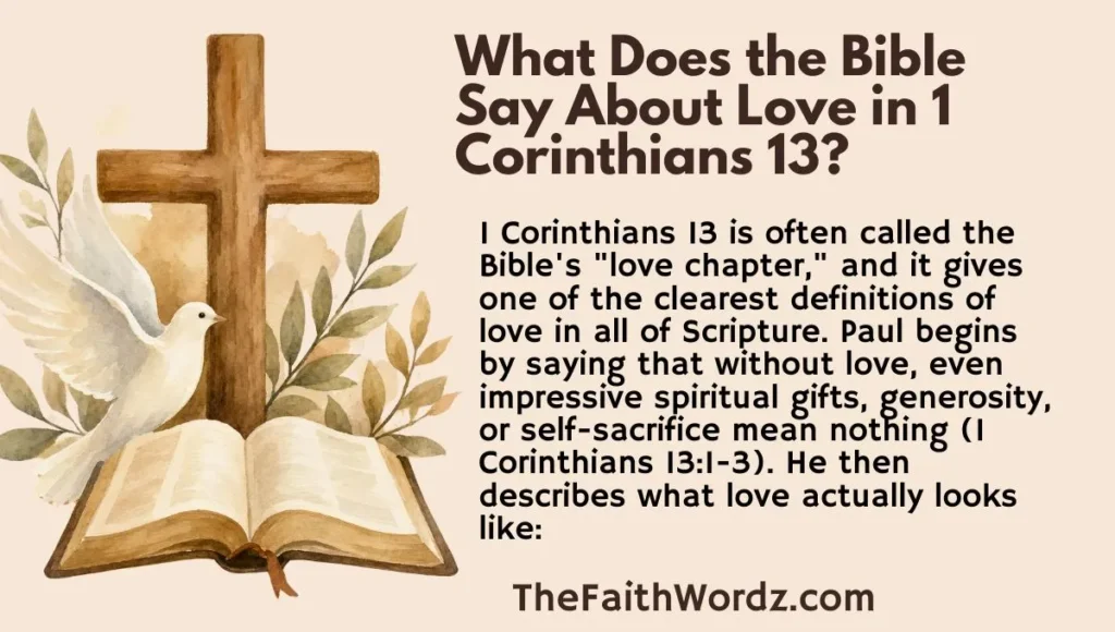 What Does the Bible Say About Love in 1 Corinthians 13?