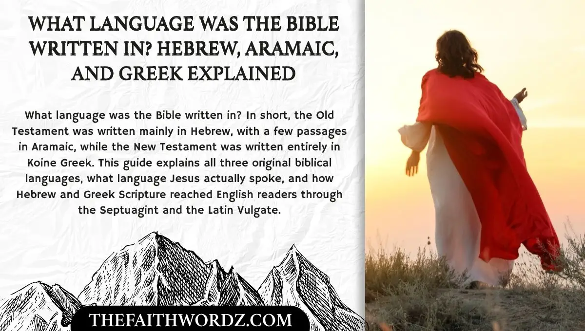 What Language Was the Bible Written In? Hebrew, Aramaic, and Greek Explained