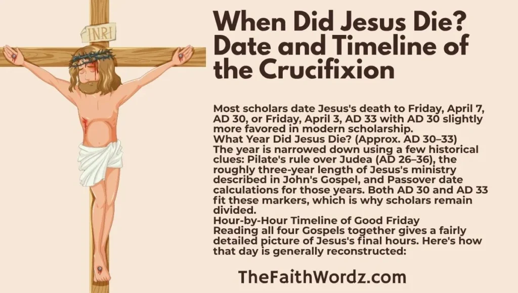 When Did Jesus Die? Date and Timeline of the Crucifixion