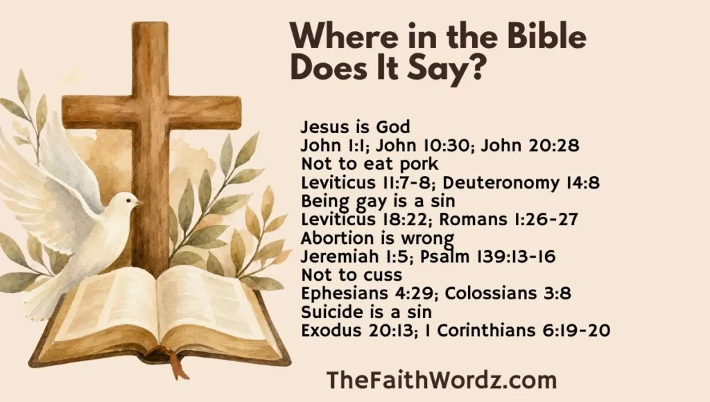 Where in the Bible Does It Say?