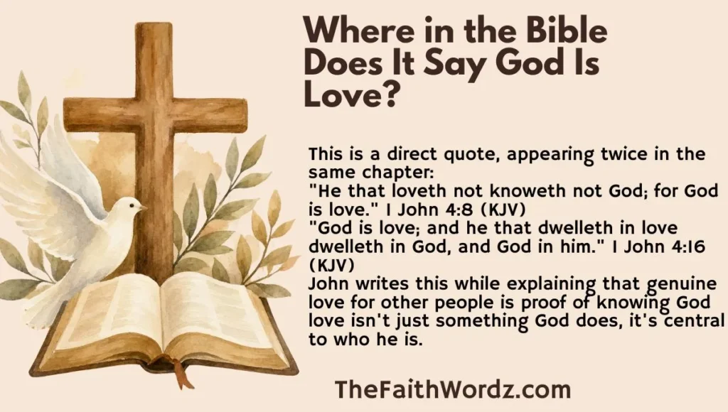 Where in the Bible Does It Say God Is Love?