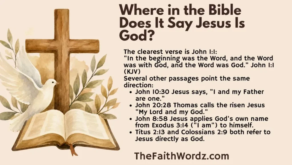 Where in the Bible Does It Say Jesus Is God?