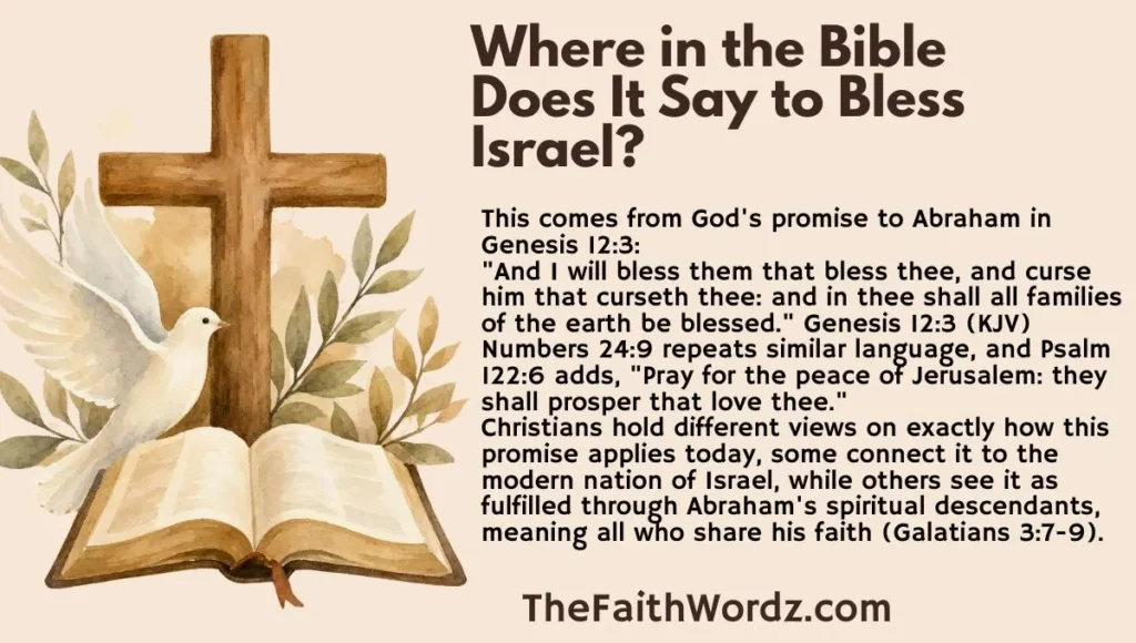 Where in the Bible Does It Say to Bless Israel?