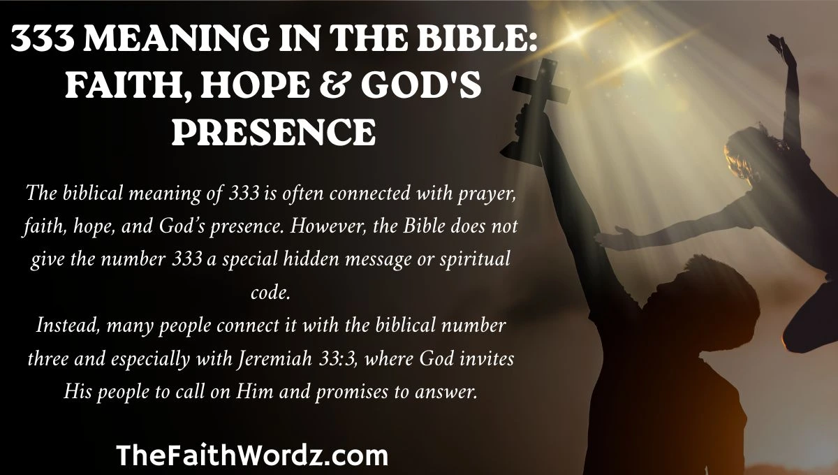 333 Meaning in the Bible: Faith, Hope & God's Presence