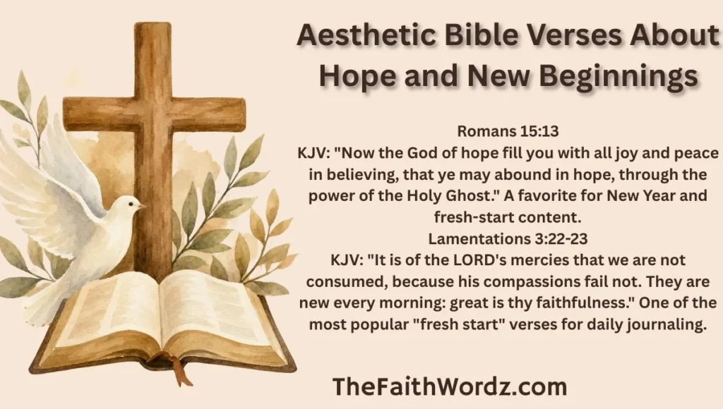 Aesthetic Bible Verses About Hope and New Beginnings