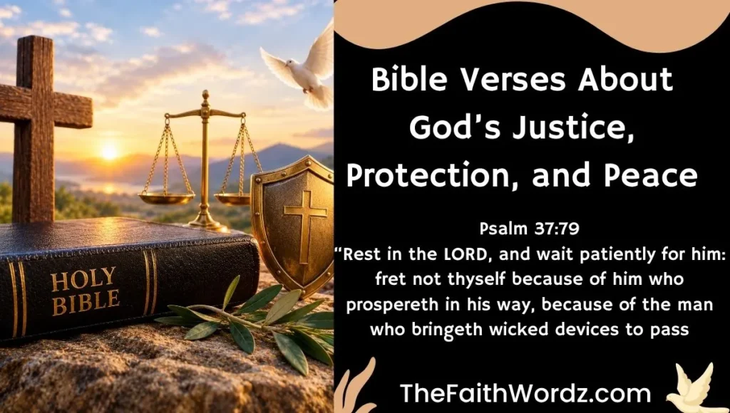 Bible Verses About God’s Justice, Protection, and Peace