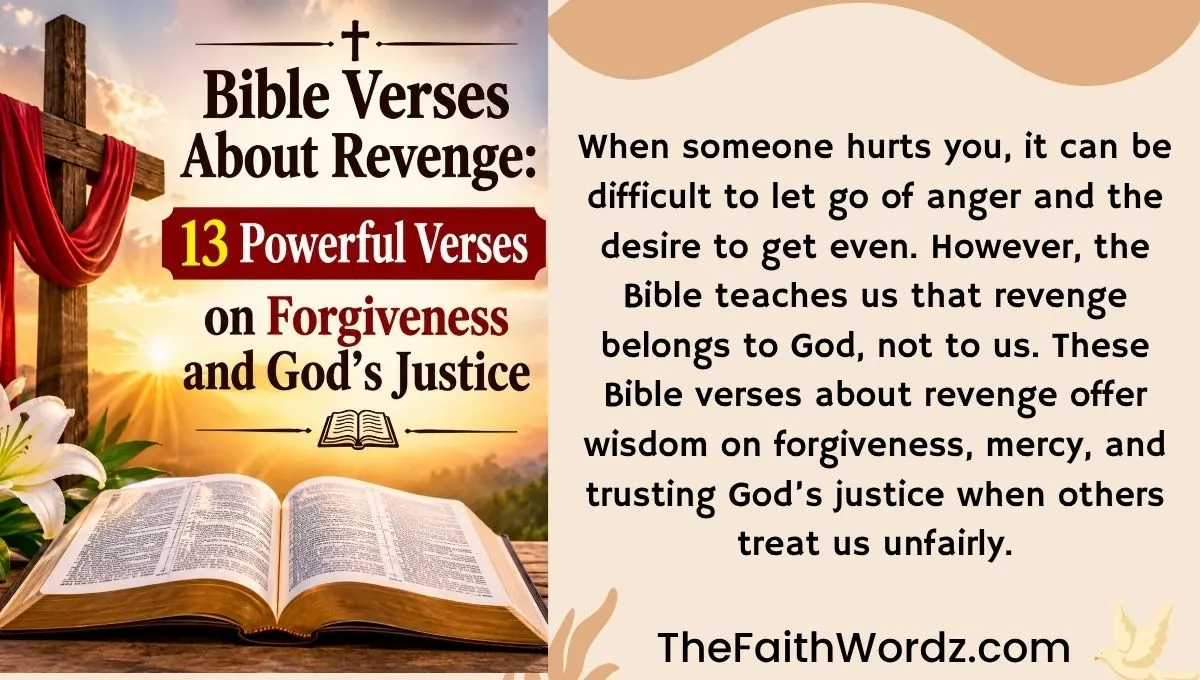 Bible Verses About Revenge: 13 Powerful Verses on Forgiveness and God’s Justice