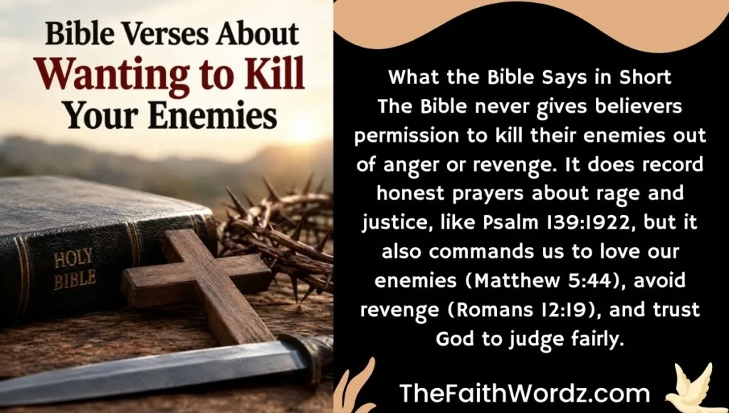 Bible Verses About Wanting to Kill Your Enemies