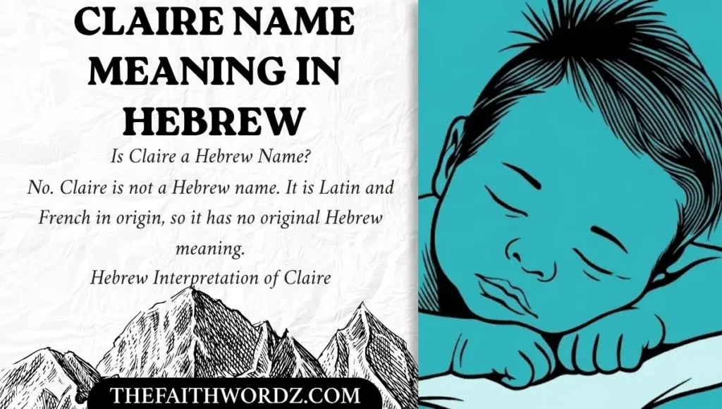 Claire Name Meaning in Hebrew