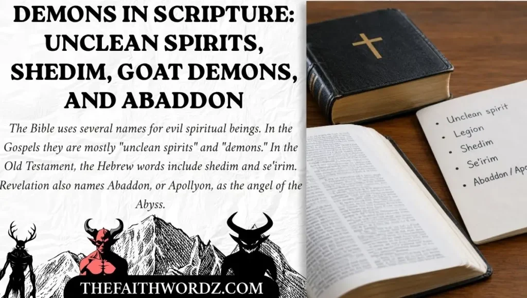 Demons in Scripture: Unclean Spirits, Shedim, Goat Demons, and Abaddon