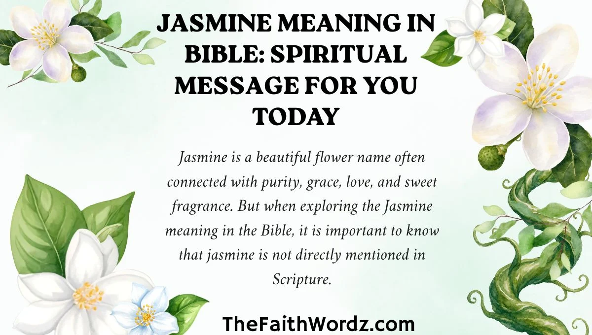 Jasmine Meaning in Bible: Spiritual Message for You Today